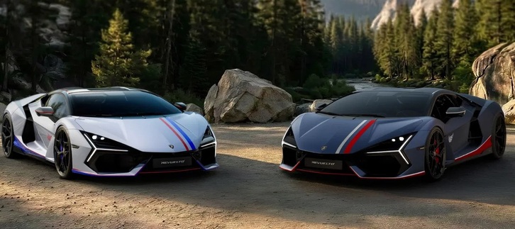 Mẫu siêu xe hybrid Lamborghini Revuelto NA63 phiên bản giới hạn mang màu sắc quốc kỳ Bắc Mỹ