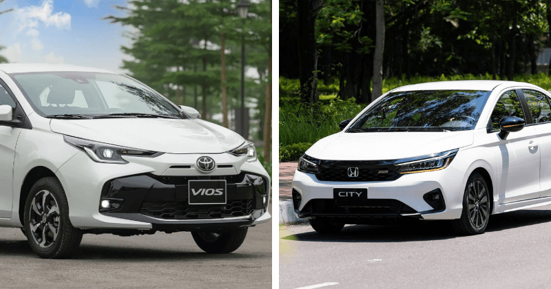 So sánh phong cách ngoại thất của Honda City và Toyota Vios